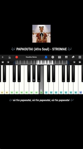 PAPAOUTAI (Afro Soul cover) - Stromae || PIANO - cover, notes, tutorial #shorts #tiktok #trending