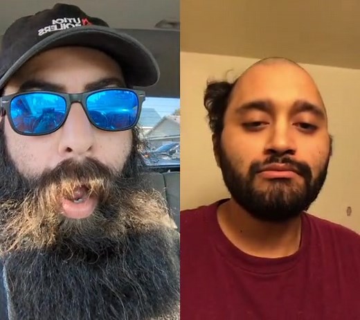 What looks better the stache or haircut? | Beard Laws