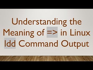 Understanding the Meaning of = in Linux ldd Command Output