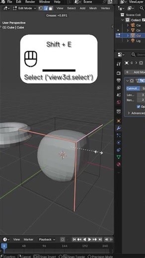 Blender Tip #20 | Edge Crease Shortcut (Control Sharp Edges)