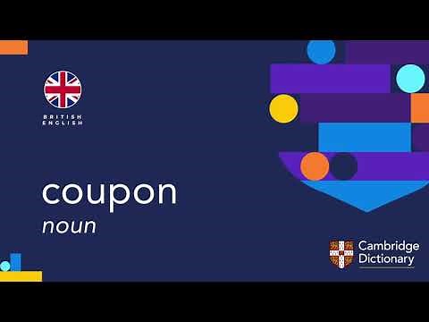 How to pronounce coupon | British English and American English pronunciation