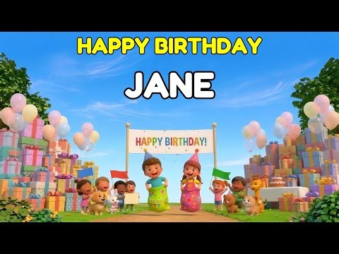 JANE Happy Birthday Song 👑 Premium 3D Animation