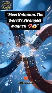 “Meet Holmium: The World’s Strongest Magnet! 🧲😱”