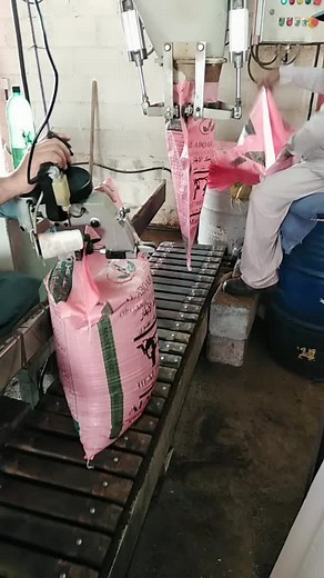 Industrial Bag Filling Process with Granular Material