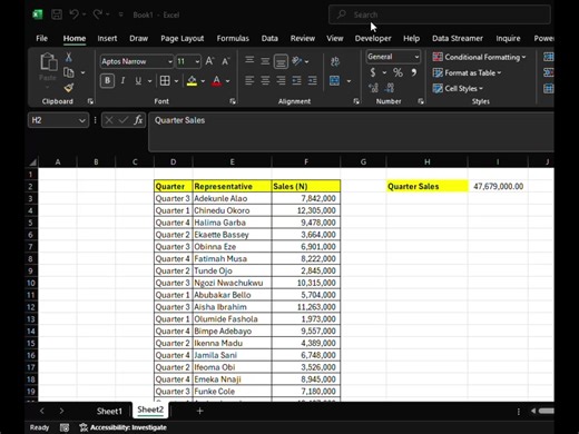 How to Stop Manually Adding Up Random Totals in Excel Stop manually adding random numbers! Learn how to use the SUMIF function with a wildcard (*) to instantly total sales based on partial text matches, like summing all "Q1" entries. #ExcelTips #ExcelShortcuts #DataEntry #DataCleaning #SUMIF #ExcelTutorial #DataValidation #MicrosoftExcel #DataValidation #Spreadsheets #HowTo #fypシ゚viralシfypシ゚viralシalシ #viralreelsシ#explore #viral #relatable #explorepage #trending #reels #fyp #instagood #ExcelFormu
