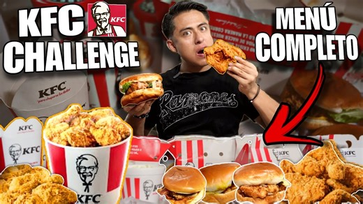 INTENTO COMER EL MENÚ COMPLETO DE KFC🥵🍗 Por fin hemos llegado a 100,000 Suscriptores y que mejor manera de celebrar que intentar un reto extremo, hoy por primera vez en el canal compraré el Menú completo de KFC e intentaré comerlo en tiempo Récord🔥...¿Lo lograré?👀🍗 #Extreme #food #aleminero #reto #challenge #tacos #comida #extreme | AleMinero