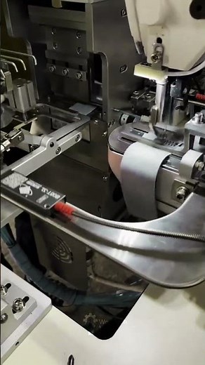 Automatic Elastic Joining Machine Process Attaching Bands in Production Line