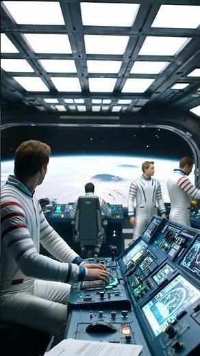 Astronauts Talking & Working Inside the Space Station