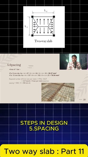 Calculate slab Steel spacing telugu | part 11 | two way slab telugu | structural engineering telugu