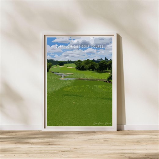 Buffalo Ridge Golf Course, Missouri | Signature Hole Golf Poster, Golf Décor, Sport Gift for Dad, Golf Lovers Gift, Anniversary Golf Gift - Etsy UK