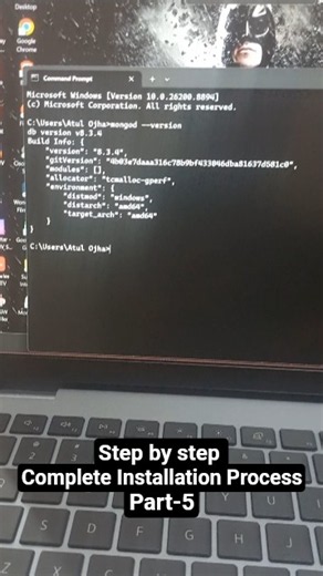 How to check mongodb is successfully installed or not | cmd command for mongodb #mongdb #mongoose