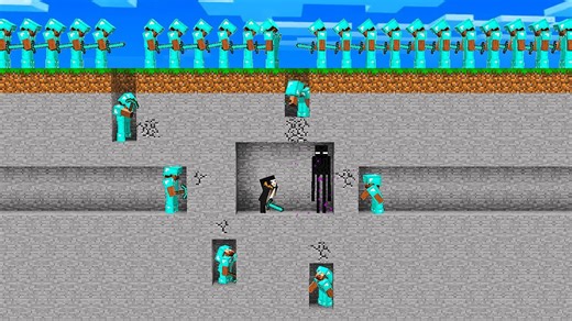 Inside the Minecraft Speedrunner vs. 40 Hunters Epic Battle