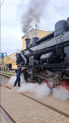 🇨🇿 Parní lokomotiva Čtyřkolák 434.2186 odkalení #vlaky #vlak #video #shorts #history #railway #rail