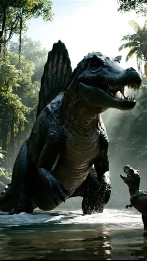 Baby T-Rex was left alone… then THIS appeared #dinosaurs #trex #babydinosaur #jurassicworld