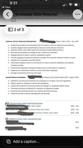 Remote Work CV Template for Job Applications