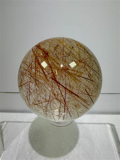 Red Tourmaline Quartz Sphere: Gorgeous Tourmalinated Quartz Crystal Red Rutile Display Sphere - Etsy Canada