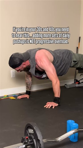 Here’s why this doesn’t work long term… You don’t build muscle by doing more pushups… you build it by doing reps close to failure. Muscle growth happens in the last few reps before failure so why waste the first 20 just getting there? And if you’re doing 30 pushups a set, you’ve officially entered cardio territory (PMID: 21311352 backs this up). Instead of grinding out endless reps, make the reps harder: * Elevate your feet * Add a pause * Slow it down * Stick to 6–12 reps that actually challeng