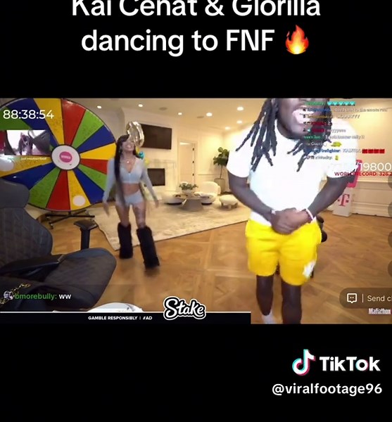 Kai Cenat & Glorilla dancing to FNF 🔥 #glorilla #kaicenat #dance