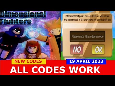*NEW CODES* [💥PVE] Dimensional Fighters ROBLOX | ALL CODES | 19 APRIL 2023