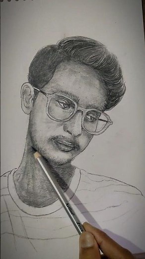 How to draw a self portrait/self portrait drawing in pencil #selfportraits #sketchdrawing #pencil 🔥😂
