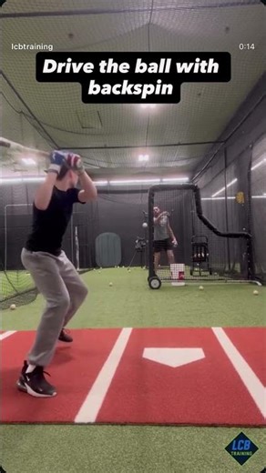 Drive the ball and create backspin #baseballszn #baseball #playerdevelopment #mlb #hitting #coach