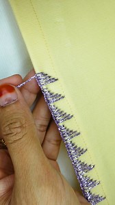 New shiny border lace hand embroidery tutorial🪡🧵 #secondhand #handmade #embroidery #love #fblifestyle | Crafty Needles 7