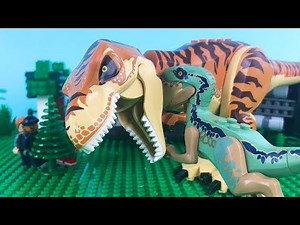 LEGO Jurassic World STOP MOTION LEGO Jurassic World: T-Rex vs Velociraptor | LEGO | By Billy Bricks