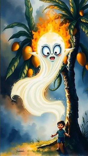 👻 The Haunted Mango Tree — No One Survives After Sunset 🌙🌳 #cartoon #shorts #horror #animation