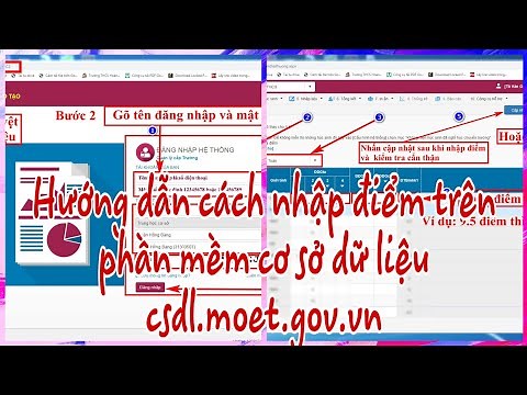 Hướng dẫn nhập điểm trên phần mềm cơ sở dữ liệu CSDL csdl.moet.gov.vn
