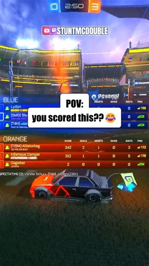 Stunt McDouble on Instagram: "When you hit the most ridiculous own goal. #rocketleague #gaming #streamer #contentcreator #rocketleagueclips"