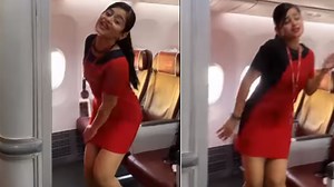 SpiceJet air hostess made the most of her time on an empty flight doing this. Don't miss viral video