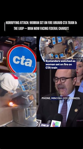 Gee money on Instagram: "A terrifying scene on a CTA Blue Line train in Chicago… Prosecutors say a man doused a woman with gasoline and set her on fire while the train was pulling into the Loop. The victim is in critical condition as federal investigators step in and call this a major attack on public transit safety. Prayers up for the woman recovering from this unimaginable violence. 🙏🏽💔 #Chicago #CTA #truecrime #foryou #viralclip"
