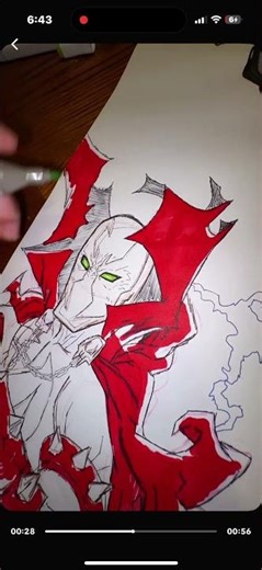 Drawing/coloring Spawn & Invincible PT2🫱🏾‍🫲🏽🎨🖌️🔥