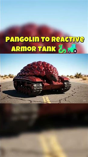 Pangolin to Reactive Armor Tank 🐉🚜 #ai #shorts #scifi #mech