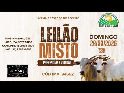 Leilões do Sindicato dos Produtores Rurais de Monte Alegre de Minas