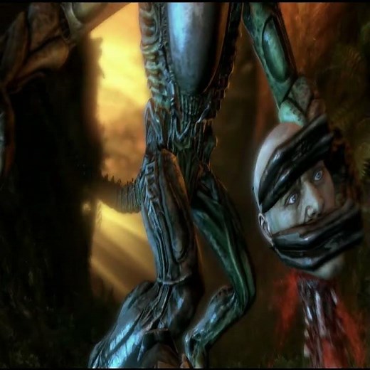 Aliens vs. Predator 2010 | The Predalien Trophy Hunter | Cutscene #alien #predator #yautja #xeno