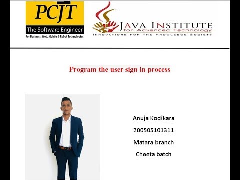 Sign In input validation | WEB Programming | Java Institute