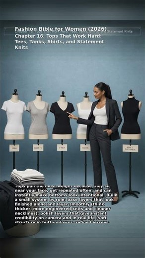 Chapter 16. Tops That Work Hard: Tees, Tanks, Shirts, and Statement Knits (Fashion Bible for Women)
