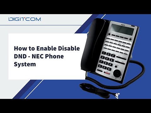 How to Enable Disable DND - NEC Phone System