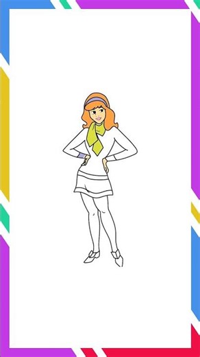 Drawing Daphne Blake | Scoobydoo Cartoon Easy