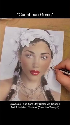 Relaxing Timelapse 🎨 Grayscale Coloring for Adults