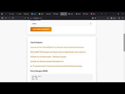 AI Market Research Tool for E-Commerce | Daraz Deep Scraper + GPT Analysis