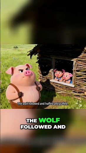 Wolf Blows Down House: Pig's Wild Escape! #shorts