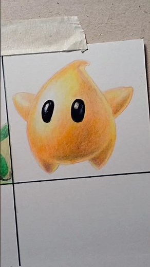 Drawing LUMA from #supermariogalaxy (2/6) with colored pencils! ✨ #shorts