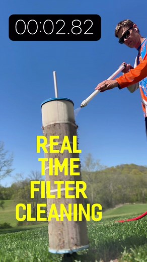 Real-time cleaning of a pool filter using the Cyclone Filter Cleaner. #cartridgefilter #poolcleaningservice #cyclonefiltercleaner #swimming