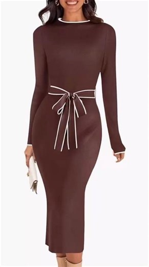Upgrade Your Fall Wardrobe With This Job Interview Ready Coffee Color Block Dress