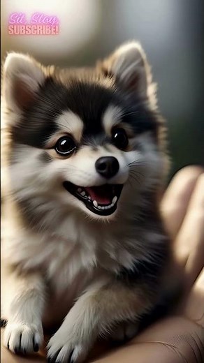 Meet the Pomsky: The Cutest Pomeranian-Husky Mix You’ve Ever Seen! 😍 #animals #shorts