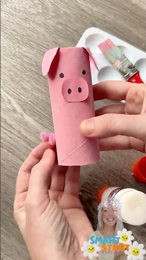 Toilet Roll Pig Craft for Kids 🐷 | Easy Farm Animal DIY with Miss Daisy