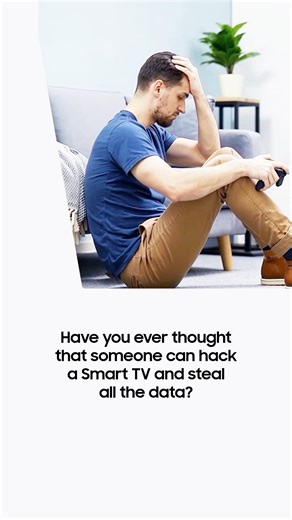 Neither hacking, nor worries. Samsung Smart TVs come with Knox Security. An exclusive layer of protection for your data, such as your streaming login and passwords, against cyberattacks. Live a more restful life with Knox. #KnoxSecurity | Samsung