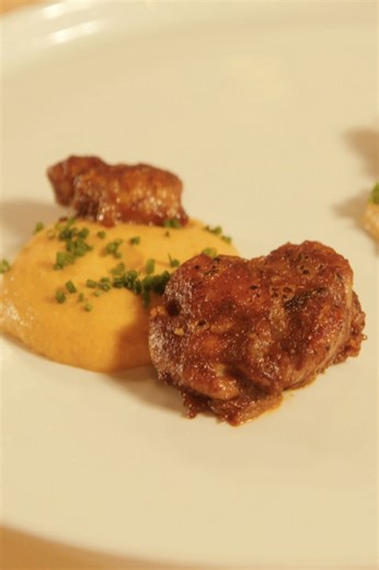 Lamb sweetbreads meet Aloo Gobi and Rogan Josh fusion